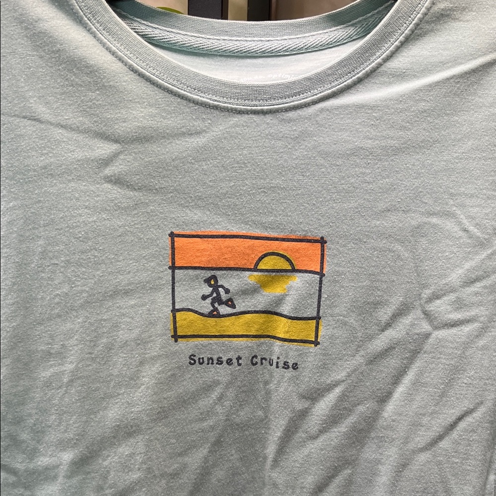 Life Is Good Sunset Graphic Tee - Light Blue